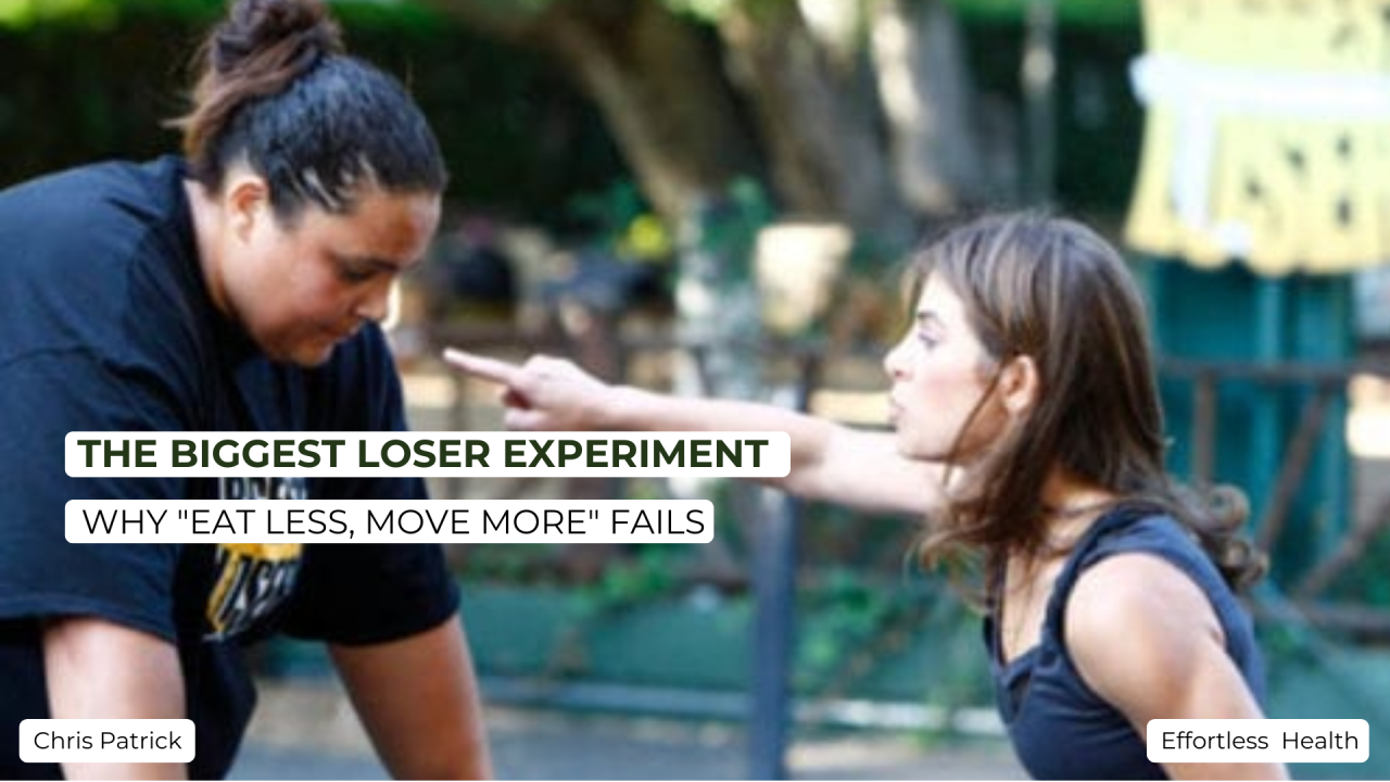 The Biggest Loser experiment: Why eat less move more fails